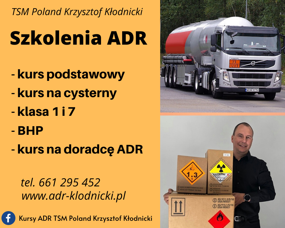 Kursy ADR Krzysztof Kłodnicki